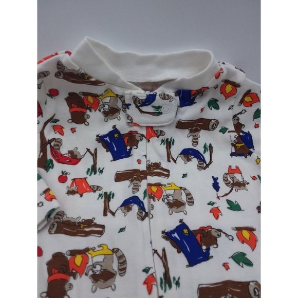 Baby B'gosh Infant Boys Sleeper Footie Size 6 Months Animals Camping Theme - Picture 2 of 10